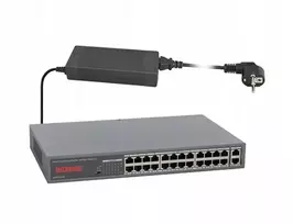 Šakotuvas Komutatorius Pulsar USF2624P Ultralink FastEthernet komutatorius 24x PoE+, 2xRJ45