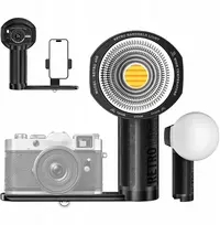 Lensgo Rankinė LED lempa 40 W COB Retro foto ir vaizdo įrašymo įrangai 2700–7000 K telefono kamerai / 40 val.