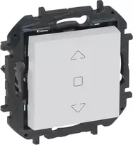 Legrand „Niloe Step“ 2 padėčių roleto valdymo mygtukas – baltas 863143B
