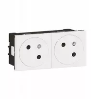 Legrand MOSAIC Lizdas 2x2P+Z automatiniai gnybtai 278164L