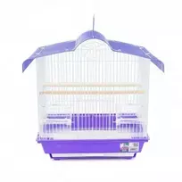 Panama Pet Paukščių narvelis, apvalus, violetinės ir baltos spalvos, matmenys: 36 x 28,8 x 40,2 cm