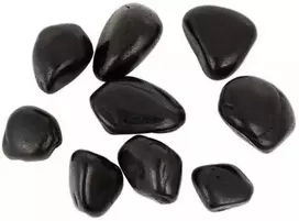 Sera poliruoti akmenys „Juodas Pebble III“ 20–30 mm akvariumams ir terariumams, 10 kg/pak.