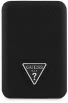 Indukcinis išorinis akumuliatorius Guess, grūdėtas trikampis, 5000mAh, 15W, USB-C, MagSafe, juodas
