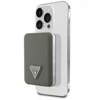 Guess Indukcinė išorinė baterija AE5B4 Grūdinto trikampio formos 5000mAh 15W USB-C MagSafe ruda