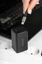 Įkroviklis jungiama į tinklą Proove Pocket GaN 65W juodas (2*Type-C + USB)