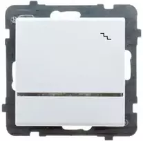 Ospel ŁP-3RS/m/75 SONATA Laiptų jungiklis su mėlynu foniniu apšvietimu, baltas matinis ŁP-3RS/m/75
