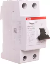 ABB Liekamosios srovės grandinės pertraukiklis 2P 40A 0,03A tipas AC FH202 AC-40 / 0,03 (2CSF202002R1400)