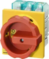 Siemens Cam jungiklis 0-1 3P 63A, skirtas įmontuoti gelton ir/raudon IP65 3LD2504-0TK53