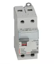 Legrand 411554 Liekamosios srovės grandinės pertraukiklis 2P 25A 0,03A tipas A P302 DX3 411554