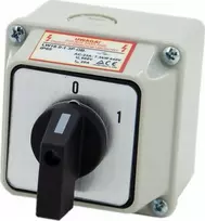 ELS Elektrotechnika KUMŠTELINIS JUNGIKLIS 16A 0-1 3F KORPUSE IP65 LW16 0-1 3P OB.