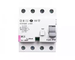Etipo Eti Polam 002062151 Liekamosios srovės grandinės pertraukiklis 4P 100A 0,03A tipas AC EFI-4 002062151