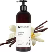 Habys Jazminų ir vanilės aromato masažo aliejus, 500 ml