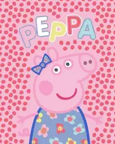 Peppa Pig Dots flanelės vilnos antklodė 130x160cm
