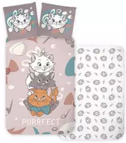 „Disney Marie Purrfect“ vaikiškas, darželio antklodės užvalkalas 100–135 cm, 40–60 cm