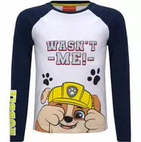 Paw Patrol juodi vaikiški ilgomis rankovėmis marškinėliai, viršutinis 98-128 cm