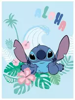 Disney Lilo ir Stitch Aloha koralų spalvos vilnos antklodė 100x150cm