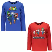 „Super Mario Toad“ vaikiški ilgomis rankovėmis marškinėliai, 4-10 metų