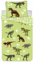 Vaikiškas patalynės komplektas „Dinozaurų žalia“ 100–135 cm, 40–60 cm