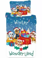 „Paw Patrol“ kalėdinis antklodės užvalkalas 140–200 cm, 70–90 cm