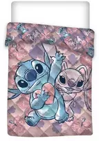 Disney Lilo ir Stitch širdelės formos dygsniuota lovatiesė, antklodė 140x200cm