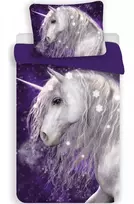 Vienaragio violetinis patalynės komplektas 140√ó200cm, 70√ó90cm