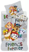 Paw Patrol pilkos spalvos patalynės komplektas 140–200 cm, 70–90 cm mikropluošto
