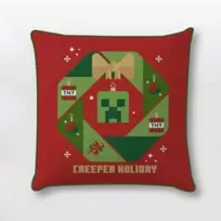 „Minecraft Creeper“ šventinis kalėdinis dekoratyvinis pagalvės užvalkalas, 40x40 cm, aksomas