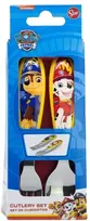 Paw Patrol Rescue Puppies metalinis ergonomiškas stalo įrankių rinkinys - 2 dalys