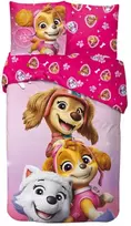 Pink Paw Patrol Rožinė Squad patalynės komplektas 140–200 cm, 65 x 65 cm