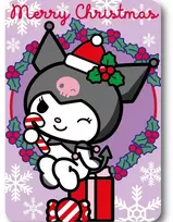 Hello Kitty Kuromi kalėdinis flisinis pledas 100x140cm