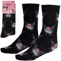 Hello Kitty Kuromi juodos suaugusiųjų kojinės iki kelių 36/43