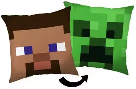 "Minecraft" dvipusė pagalvėlė - Steve/Creeper (40x40cm)