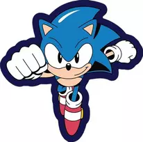 Dekoratyvinė pagalvėlė „Sonic the Hedgehog Run“ 40x40 cm, aksominė