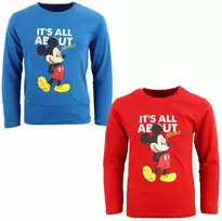 Disney Mickey All About vaikiški ilgomis rankovėmis marškinėliai 98-128 cm