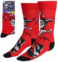 Harley Quinn raudonos suaugusiųjų ilgos kojinės 36/43