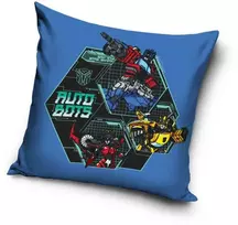 Dekoratyvinis pagalvės užvalkalas „Transformers: Autobots“ 40x40 cm, veliūras, mėlynas