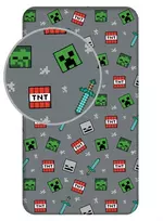 Minecraft Mes turime šią paklodę su guma 90x200 cm