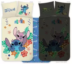 Disney Lilo ir Stitch Aloha vaikiškas patalynės komplektas su švytinčia danga 100x135cm, 40x60cm