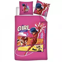 „Miraculous Ladybug The Girls“ patalynės komplektas 140–200 cm, 63–63 cm mikropluošto