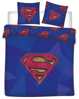 Supermeno mėlyna dvigulė antklodės užvalkalas 240–220 cm, 65 x 65 cm