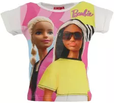 Barbie Icon balti vaikiški trumpi marškinėliai, 5 metų vaikams