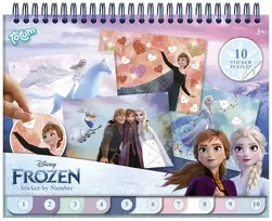 „Disney Frozen“ likimo dėlionės lipdukų ir spalvinimo rinkinys