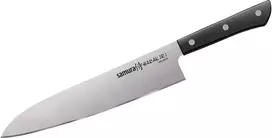 Samura Harakiri SHR-0087B 24 cm profesionalus šefo peilis | AUS-8 ašmenys, juoda ergonominė rankena