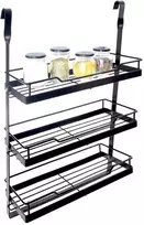 Orion Metalinė Kabyklinė Virtuvės Lentyna RADKA 32x11x46 cm Juoda