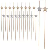 Excellent Houseware Orion Kokteilių Šiaudeliai 12 cm Bambu 20 vnt. - Užkandžiams