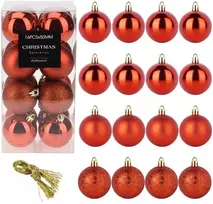 Party Deco Kalėdiniai kamuoliukai Rudi 5 cm 16 vnt - Kalėdų dekoracijos
