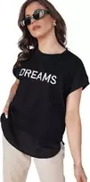 Moteriški juodos spalvos marškinėliai Dreams