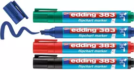 EDDING e-383 žymeklis apverčiamai lentai, 1-5 mm, 4 vnt., įvairių spalvų
