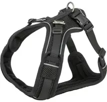 Trixie Aukščiausios kokybės „FlexMesh“ šunų petnešos, juodos, M: 58–80 cm / 20 mm, tinka mopsams ir buldogams