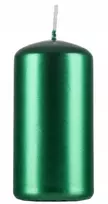 Donau Home Žvakė kolonai, standartinio lako, 50x100 mm, 4 vnt., žalia, metalinio blizgesio